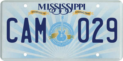 MS license plate CAM029