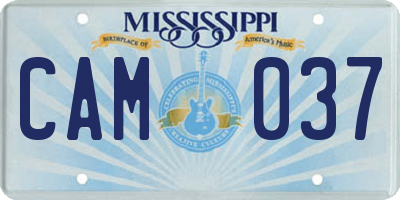 MS license plate CAM037