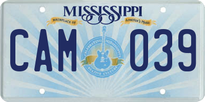 MS license plate CAM039