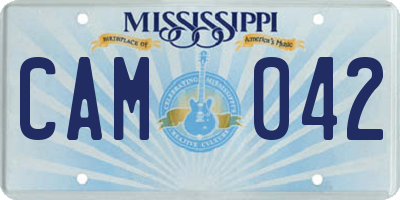 MS license plate CAM042