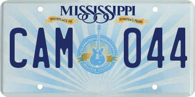 MS license plate CAM044
