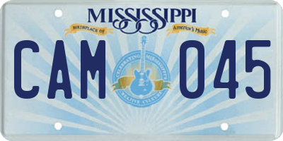MS license plate CAM045
