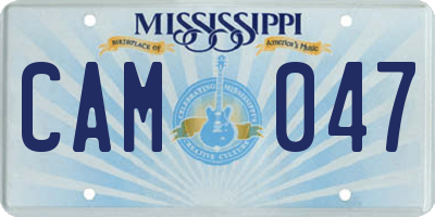 MS license plate CAM047