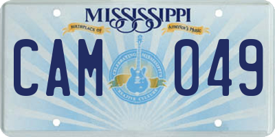MS license plate CAM049