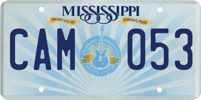 MS license plate CAM053