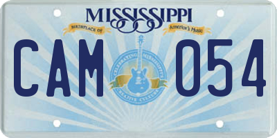 MS license plate CAM054
