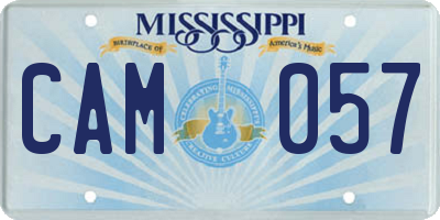MS license plate CAM057