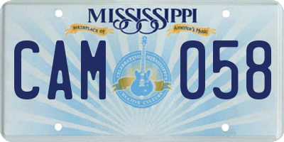 MS license plate CAM058