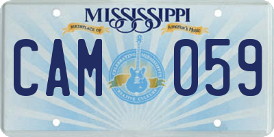 MS license plate CAM059