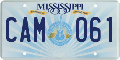 MS license plate CAM061