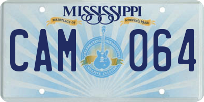 MS license plate CAM064