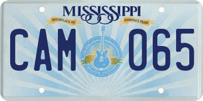 MS license plate CAM065