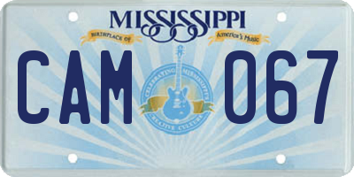 MS license plate CAM067