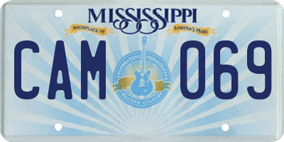 MS license plate CAM069