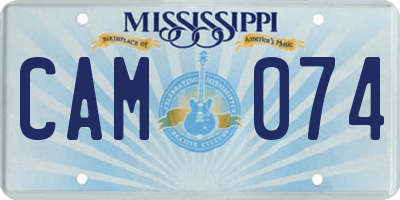 MS license plate CAM074