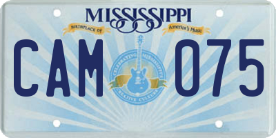 MS license plate CAM075