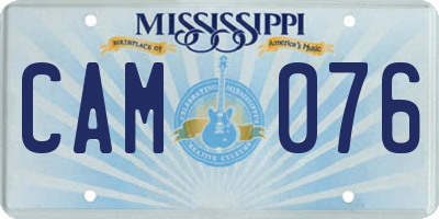 MS license plate CAM076