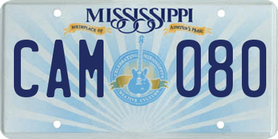 MS license plate CAM080