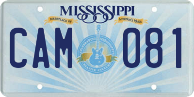MS license plate CAM081