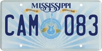 MS license plate CAM083