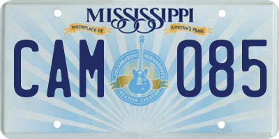 MS license plate CAM085