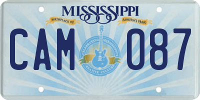 MS license plate CAM087