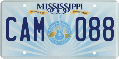 MS license plate CAM088