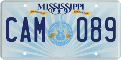 MS license plate CAM089