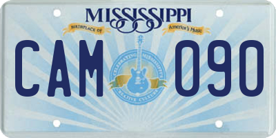 MS license plate CAM090