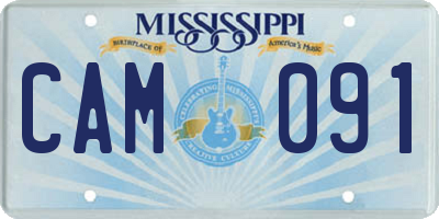 MS license plate CAM091