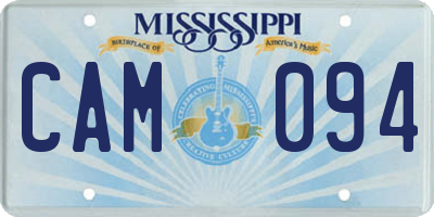 MS license plate CAM094