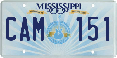 MS license plate CAM151
