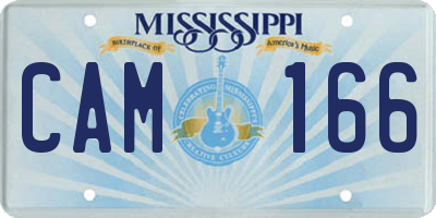 MS license plate CAM166