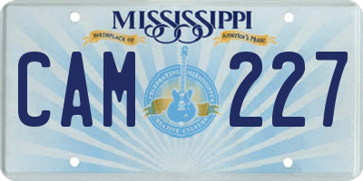 MS license plate CAM227