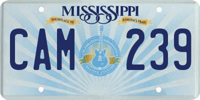 MS license plate CAM239