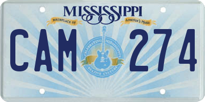 MS license plate CAM274