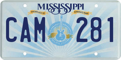MS license plate CAM281