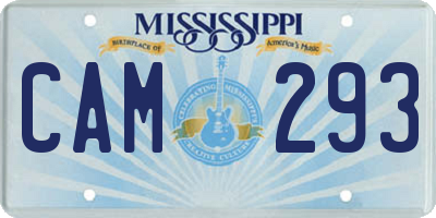 MS license plate CAM293