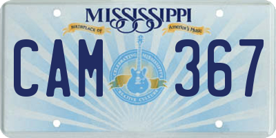 MS license plate CAM367