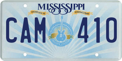 MS license plate CAM410