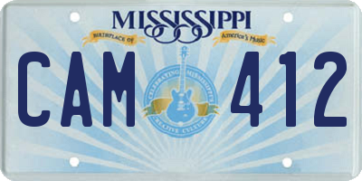 MS license plate CAM412