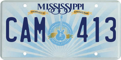 MS license plate CAM413