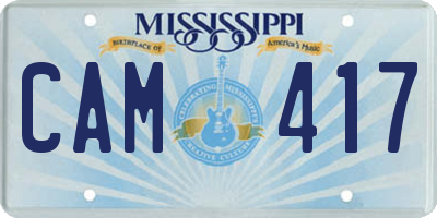 MS license plate CAM417