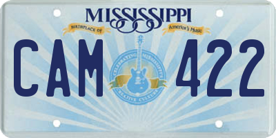 MS license plate CAM422