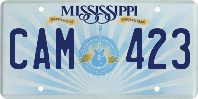 MS license plate CAM423