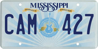 MS license plate CAM427