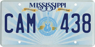 MS license plate CAM438