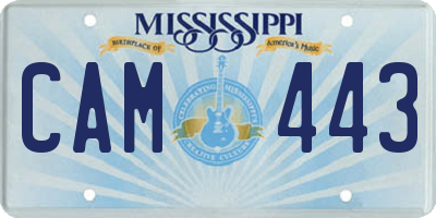 MS license plate CAM443