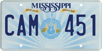 MS license plate CAM451