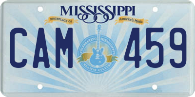 MS license plate CAM459
